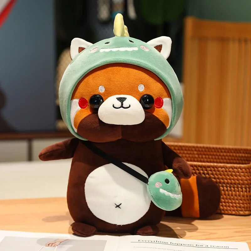 Red Panda Dress Up Plush Toys 30/40cm - Bear/Rabbit/Sun Flower/Unicorn/Dinosaur/Avocado/Blue