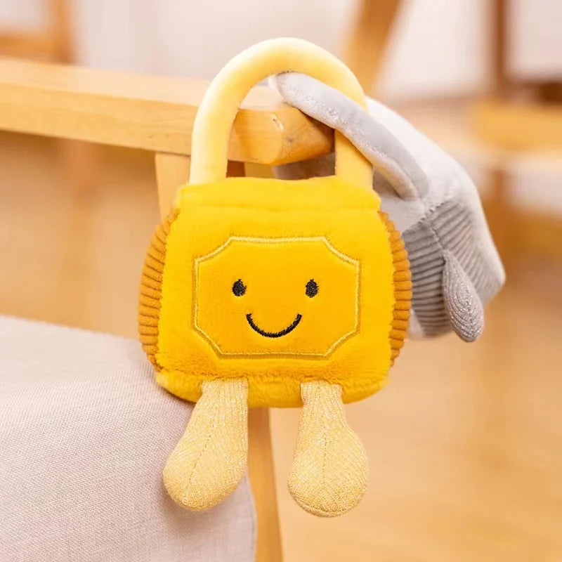 Cute Grey and Yellow Two Locks Plush Toys