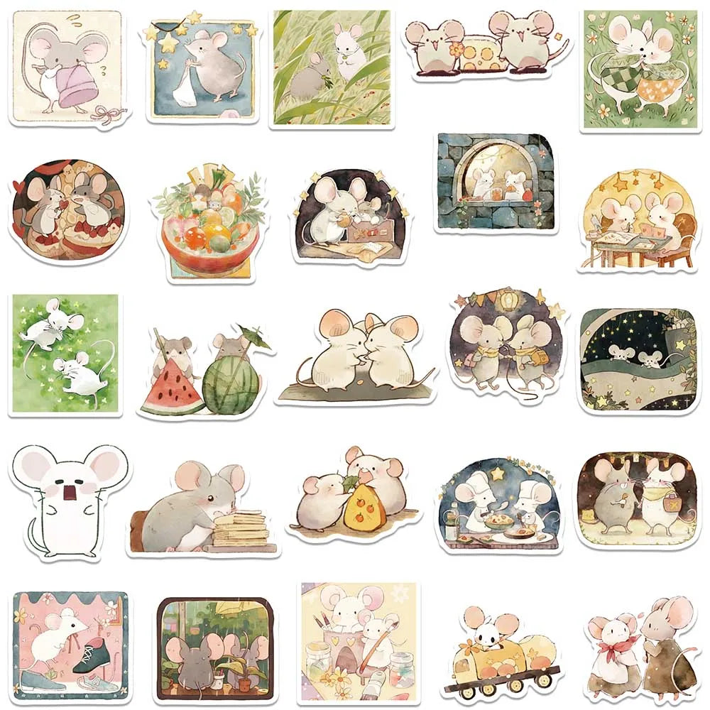 50 pcs Cute/Kawaii Mouse/Mice Stickers