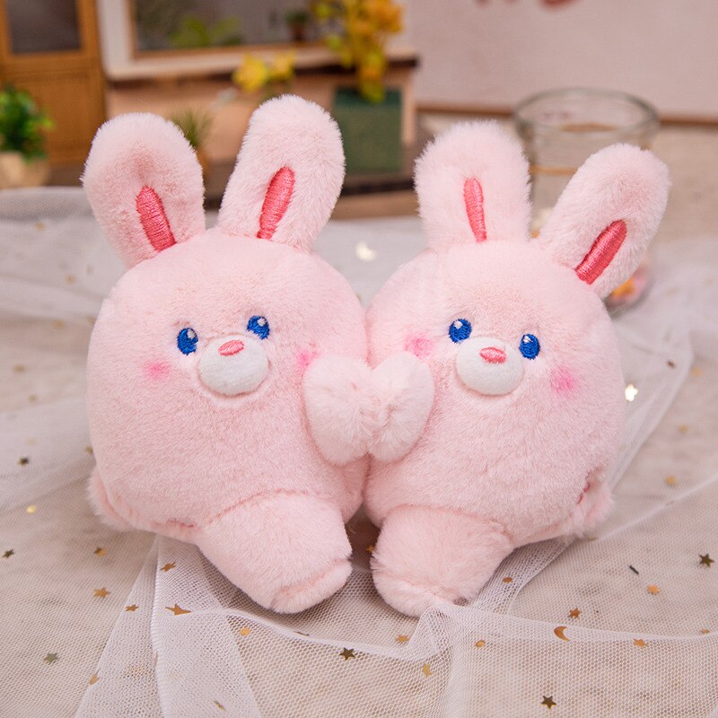 Magnetic Couple Animal(Rabbit/Bear/Panda/Dog/Pig) Plush Keychains 2Pcs - 12 Styles