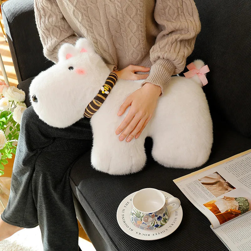 Cute Dog Pillow Plush Toys 50cm - White/Brown