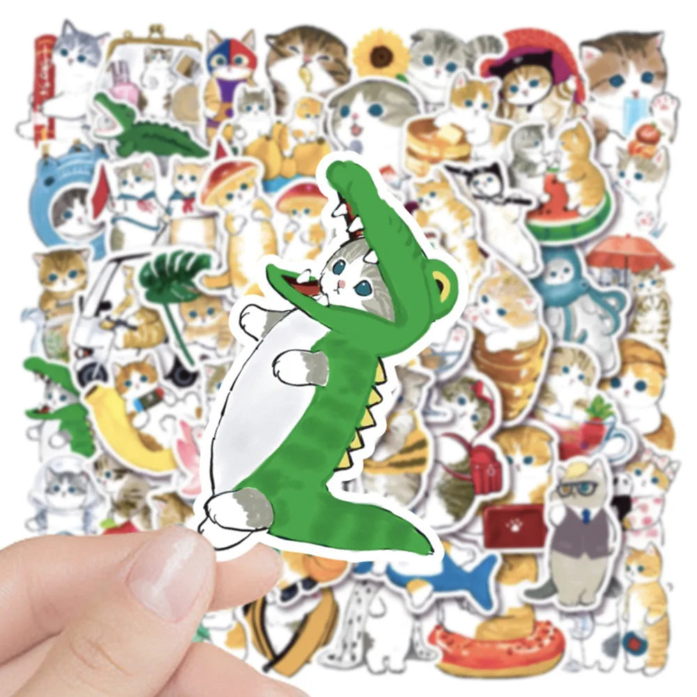 50 pcs Cute/Kawaii Cat Stickers - V2