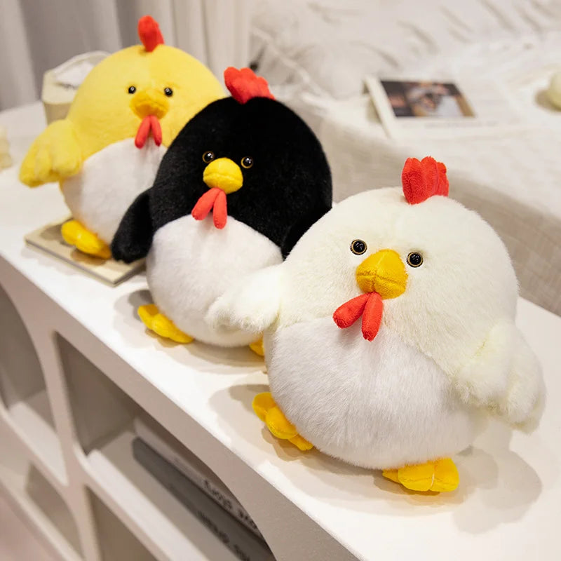 Cute Chicken Plush Toys 25/45/55cm - White/Yellow/Black