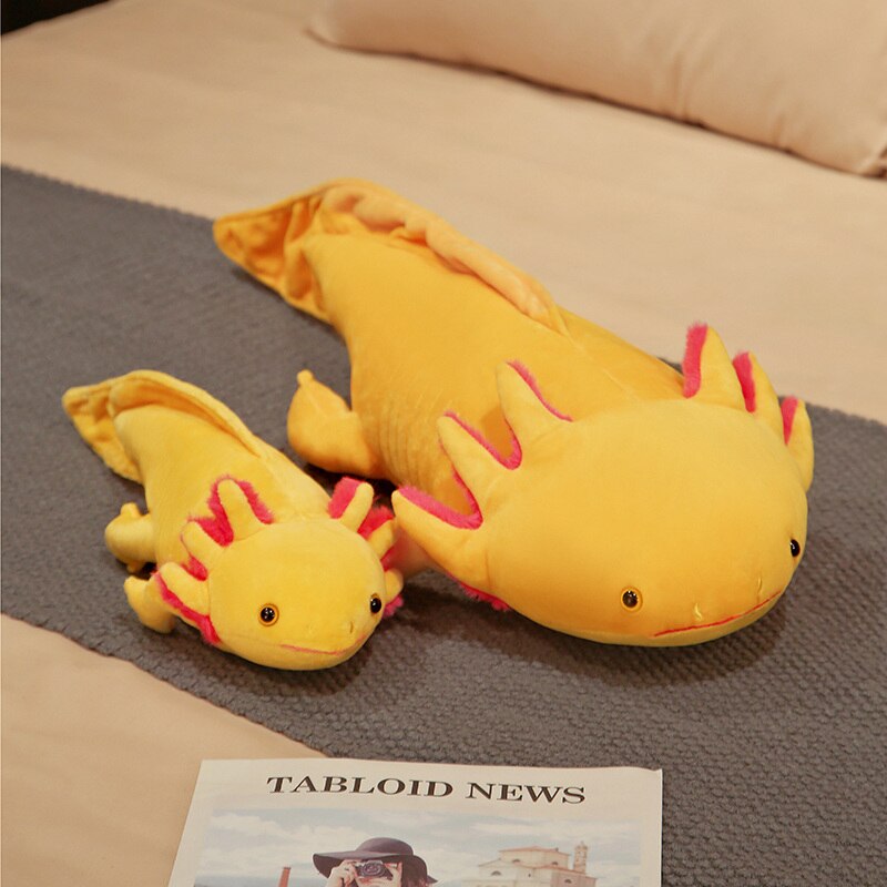 Cute Axolotl Plush Toys 45cm/80cm - Black/Blue/Yellow/Pink/Grey