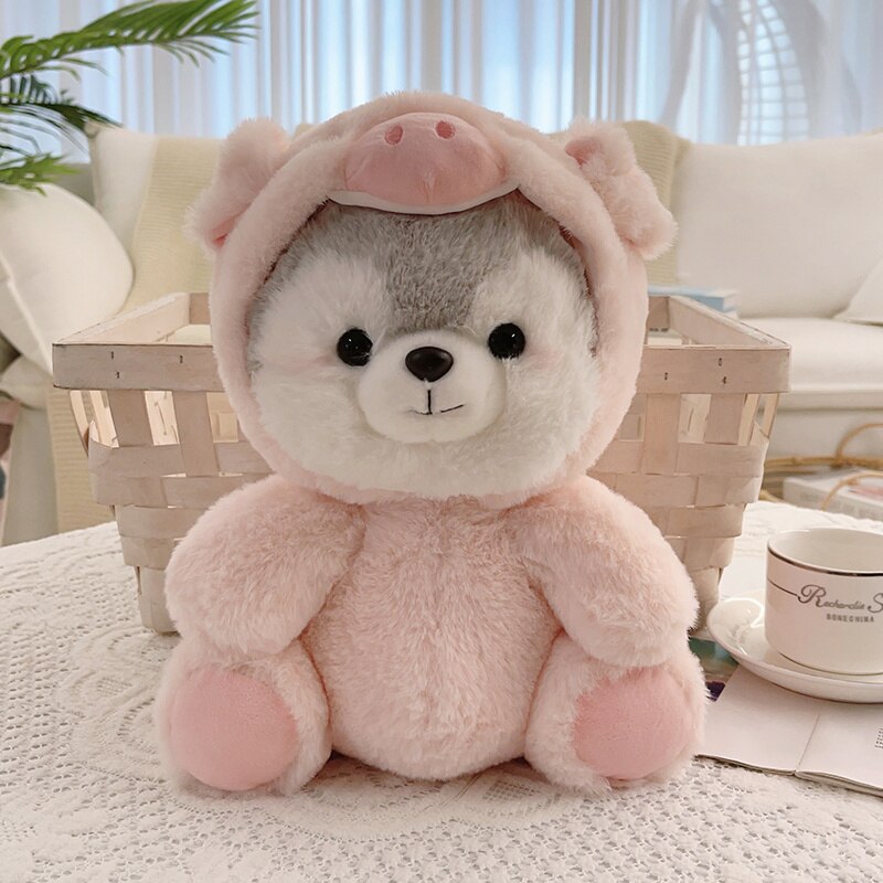 Cute Dog(Husky) Cosplay (Pig/Dinosaur/Koala/Fox) Plush Toys 20/30cm