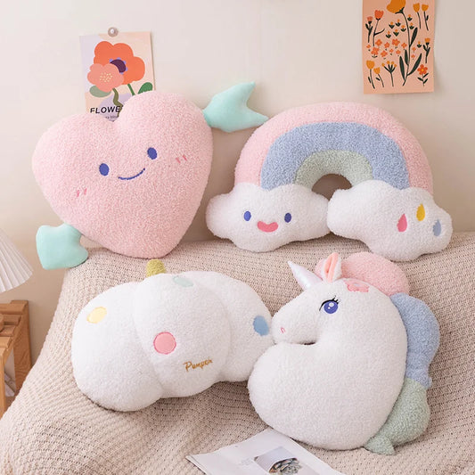 Sky Series (Rainbow)/Heart/Unicorn/Pumpkin Plush Pillow Toys