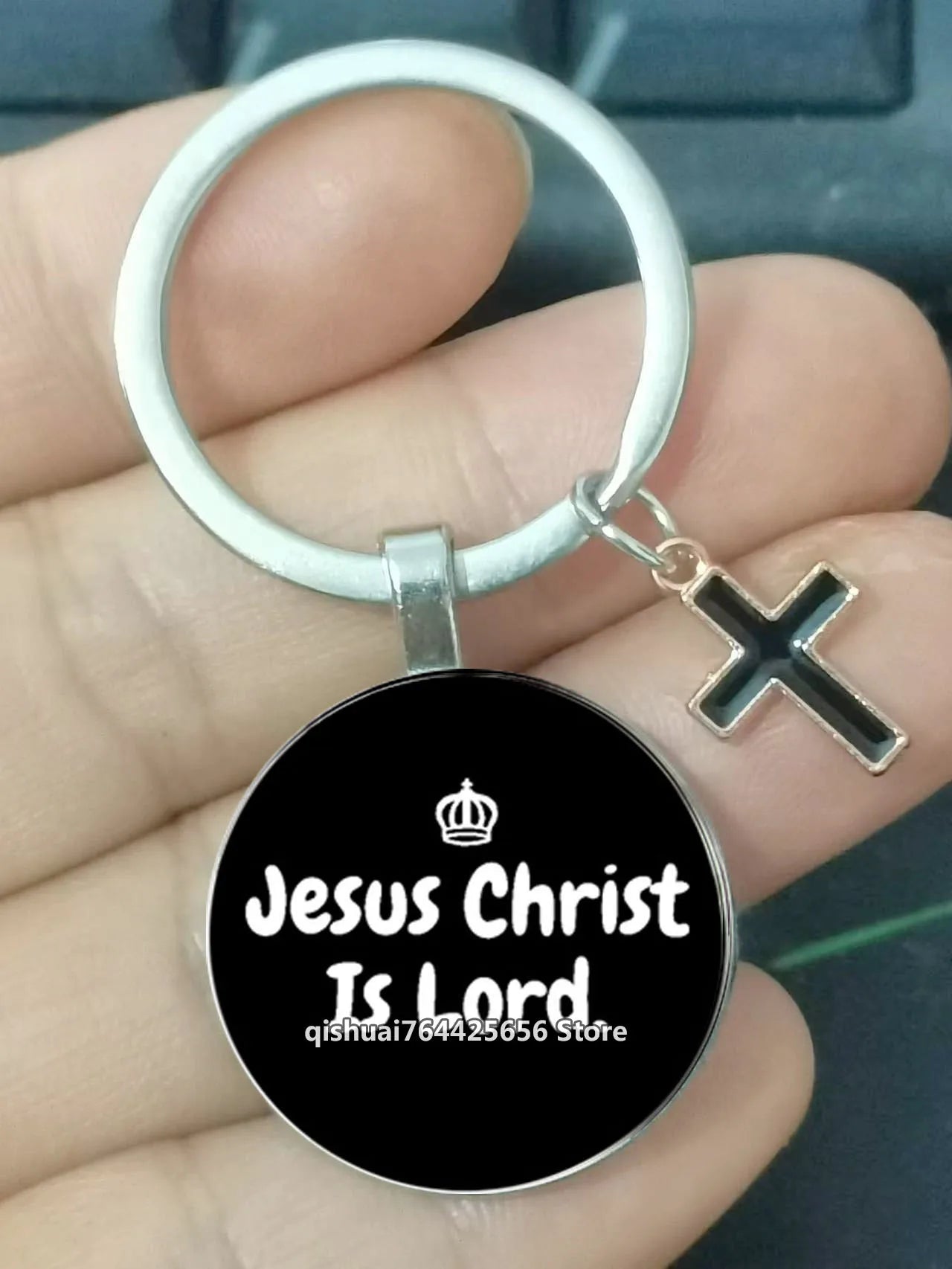 Keychain With The Bible Verse /Religious Message And The Cross  - 22  Styles