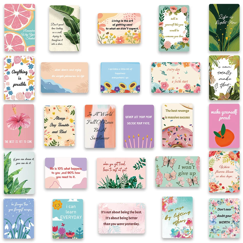 52 pcs Stickers (Inspirational/Motivational) Texts