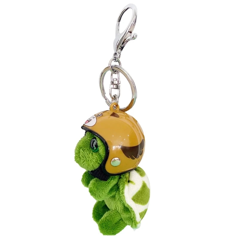 Cute Turtle/Bear With Helmet Plush Keychains - 18 Styles