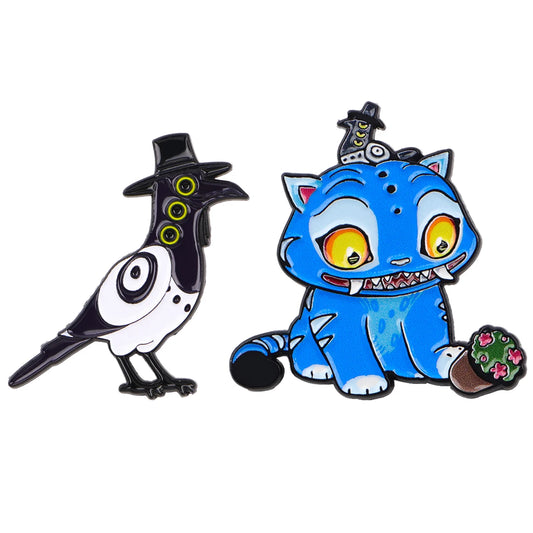 Cute/Kawaii K-Pop Demon Hunters Pins - Derpy(Tiger)/Sussie(Magpie)/Huntrix