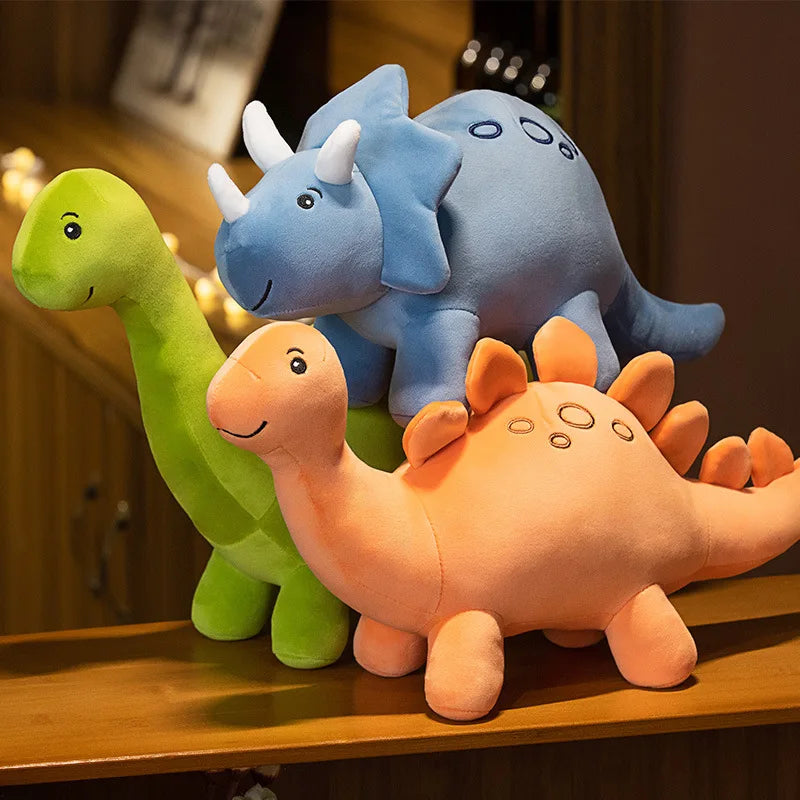 Dinosaur (Triceratops/Stegosaurus/Brachiosaurus) Plush Toys 28-55cm - Orange/Green/Blue