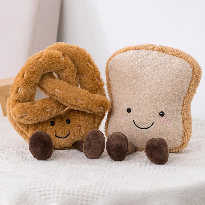 Cute Food Series(Croissant/Pritzel/Bread) Plush Toys 18-20cm