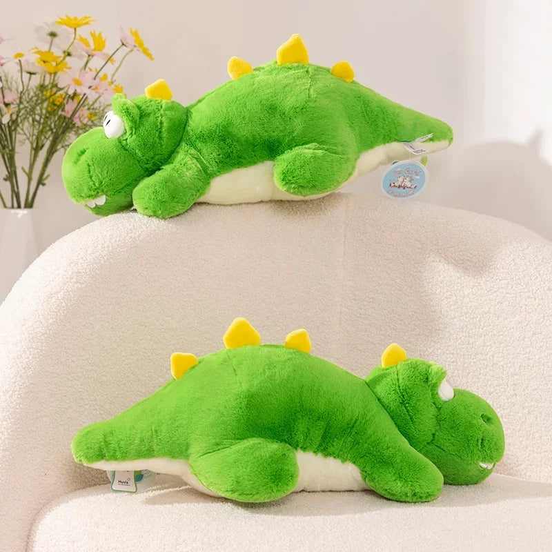 Lying Green Dinosaur Plush Toys 53cm