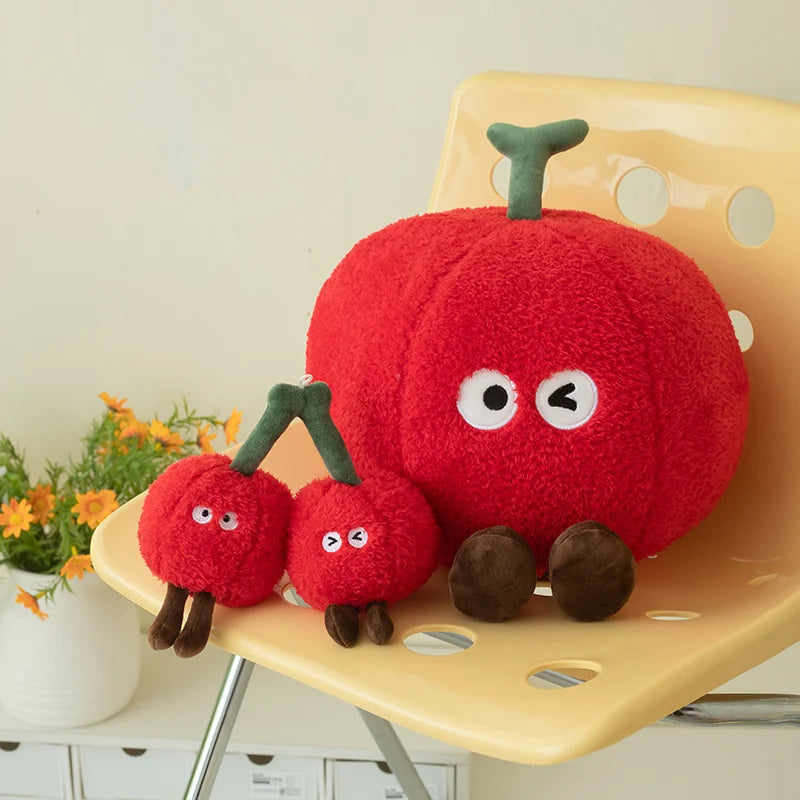 Cute Cherry Plush Toys 30/55cm and Plush Keychains 12cm