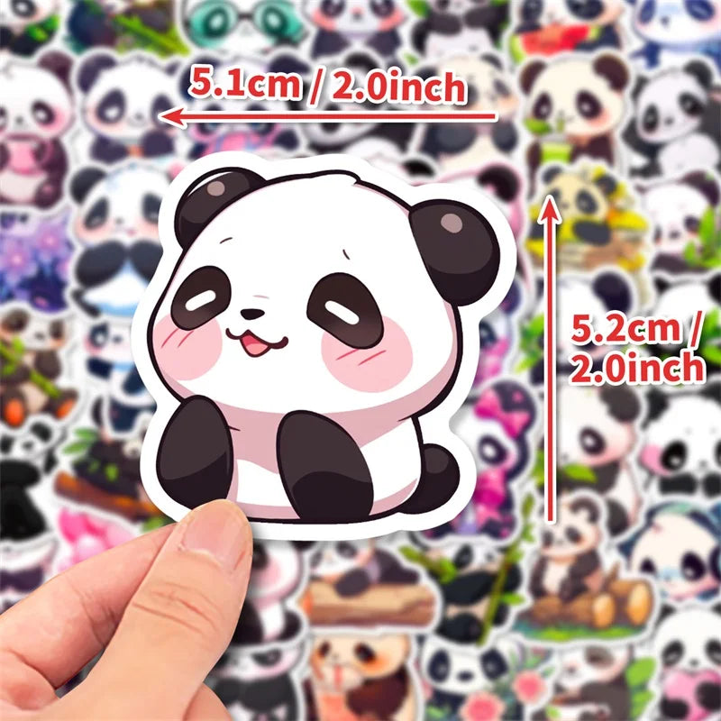 50 pcs Cute/Kawaii Panda Stickers