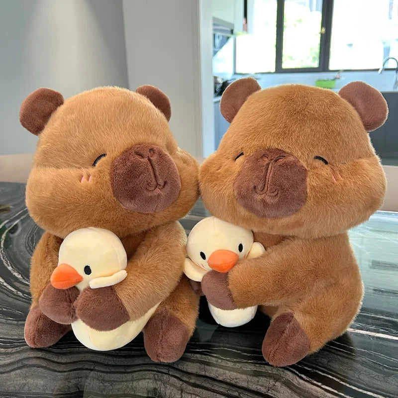 Cute Capybara With Duck Plush Toys 32cm