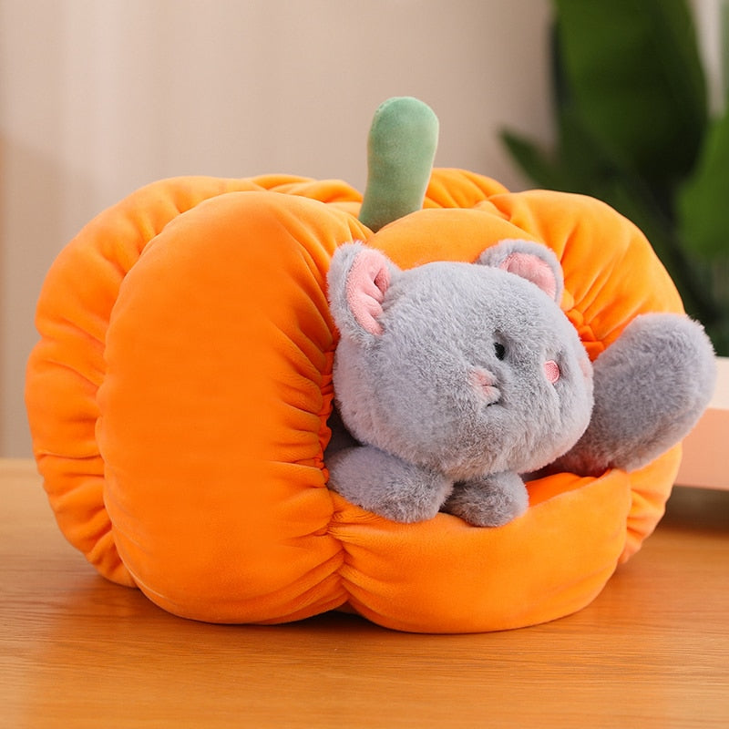 Cat/Dog In Pumpkin Plush Toys 20cm/30cm