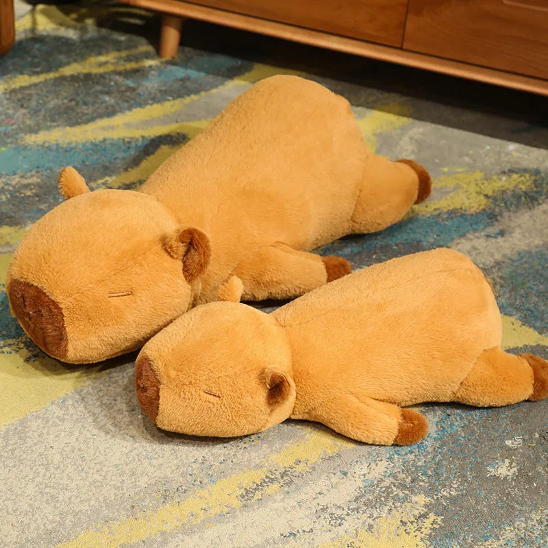 Cute Lying Capybara Plush Pillow Toys 60/80cm