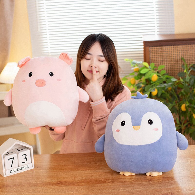 Animal (Penguin/Pig/Rabbit/Dinosaur/Panda/Lion/Deer/Crab) Squishy Plush Pillow 40cm