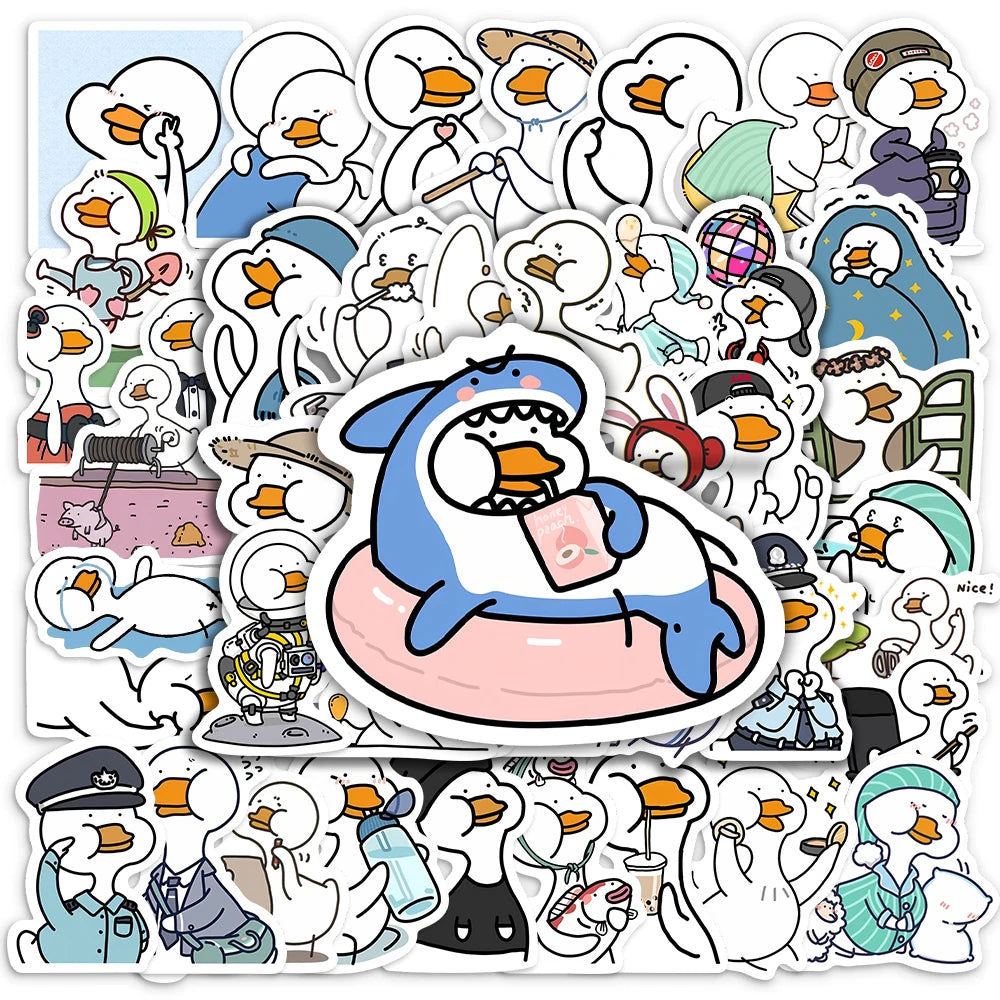 50 pcs Cute And Funny Duck Stickers