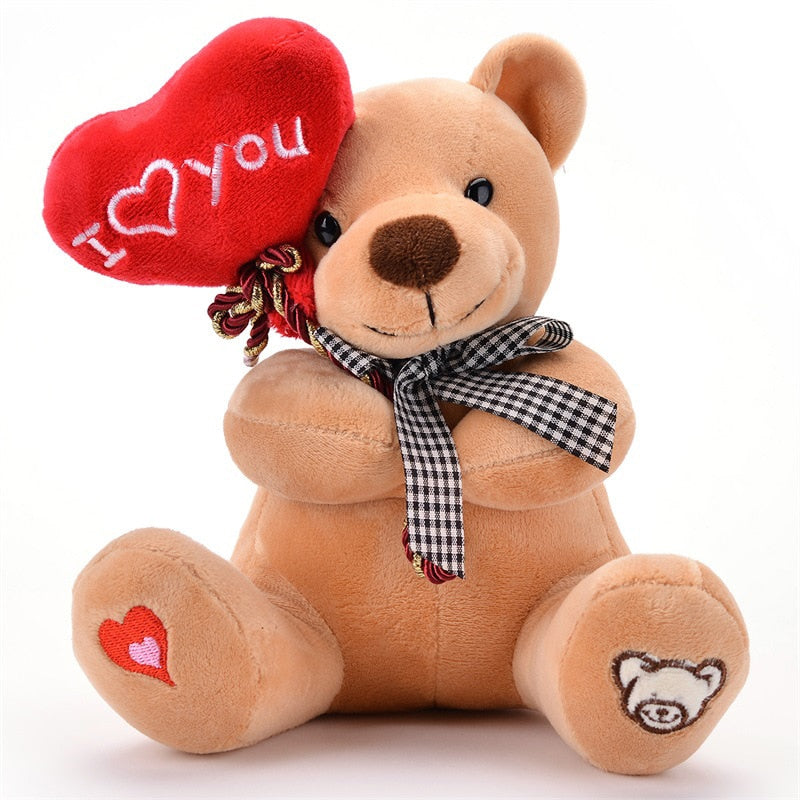 Teddy Bear Holding "I Love You" Heart Plush Toys 18cm