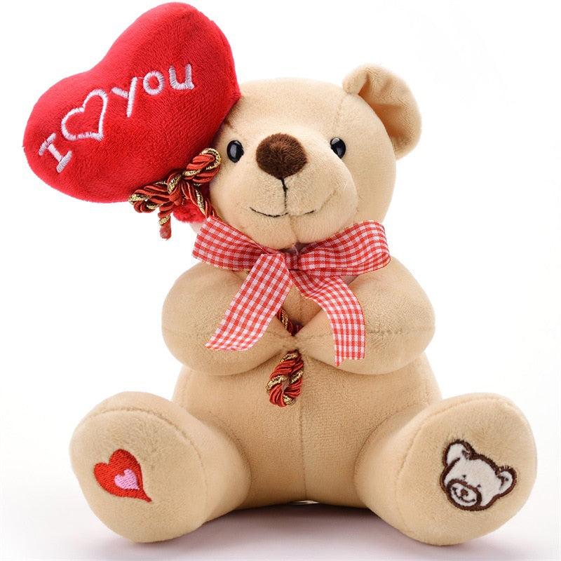 Teddy Bear Holding "I Love You" Heart Plush Toys 18cm