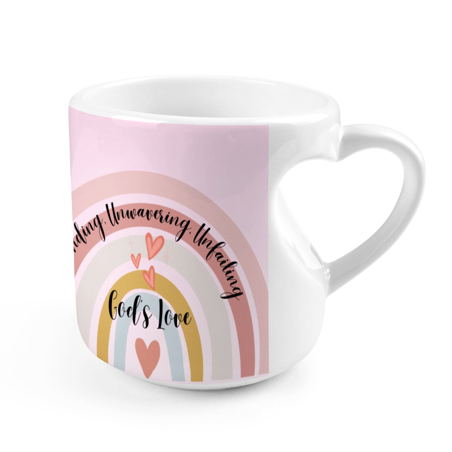 Heart-shaped Mug with "God's love" Message (10.3 OZ)