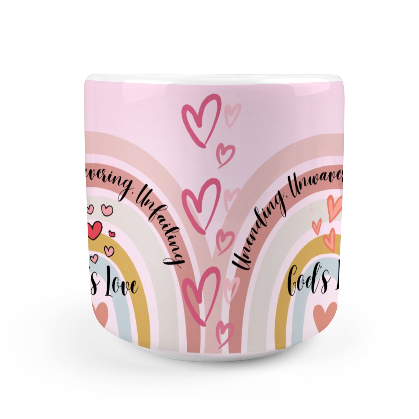 Heart-shaped Mug with "God's love" Message (10.3 OZ)