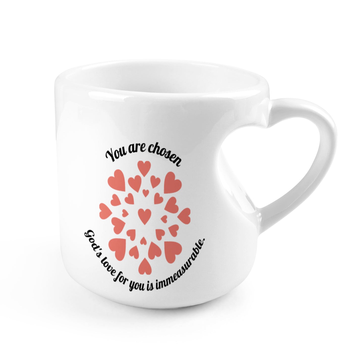 Heart-shaped Mug with "You are chosen" Message (10.3 OZ)