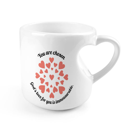 Heart-shaped Mug with "You are chosen" Message (10.3 OZ)