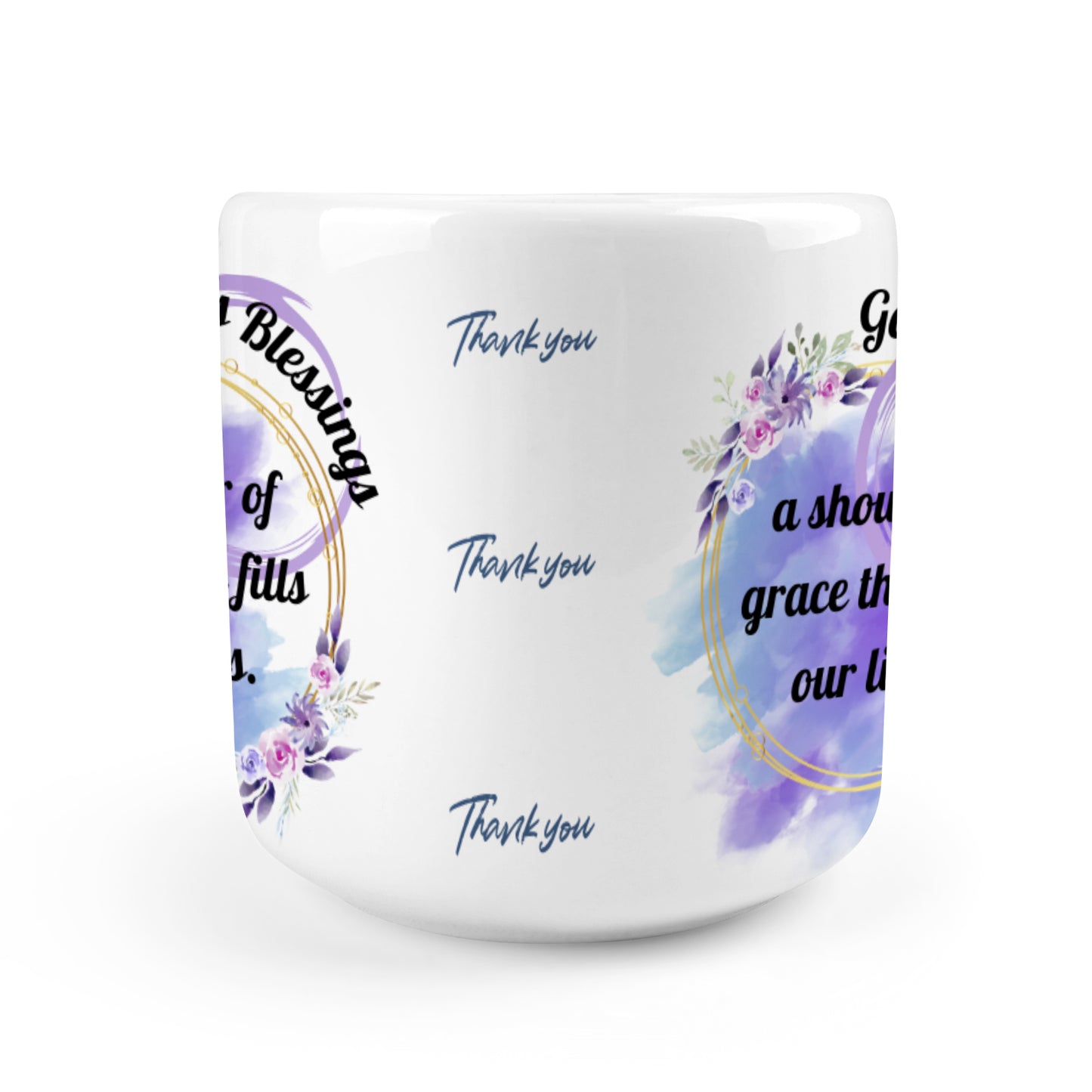 Heart-shaped Mug with "God's blessing" message (10.3 OZ)