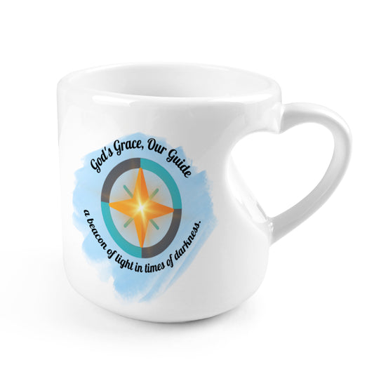 Heart-shaped Mug with "God's grace" message (10.3 OZ)