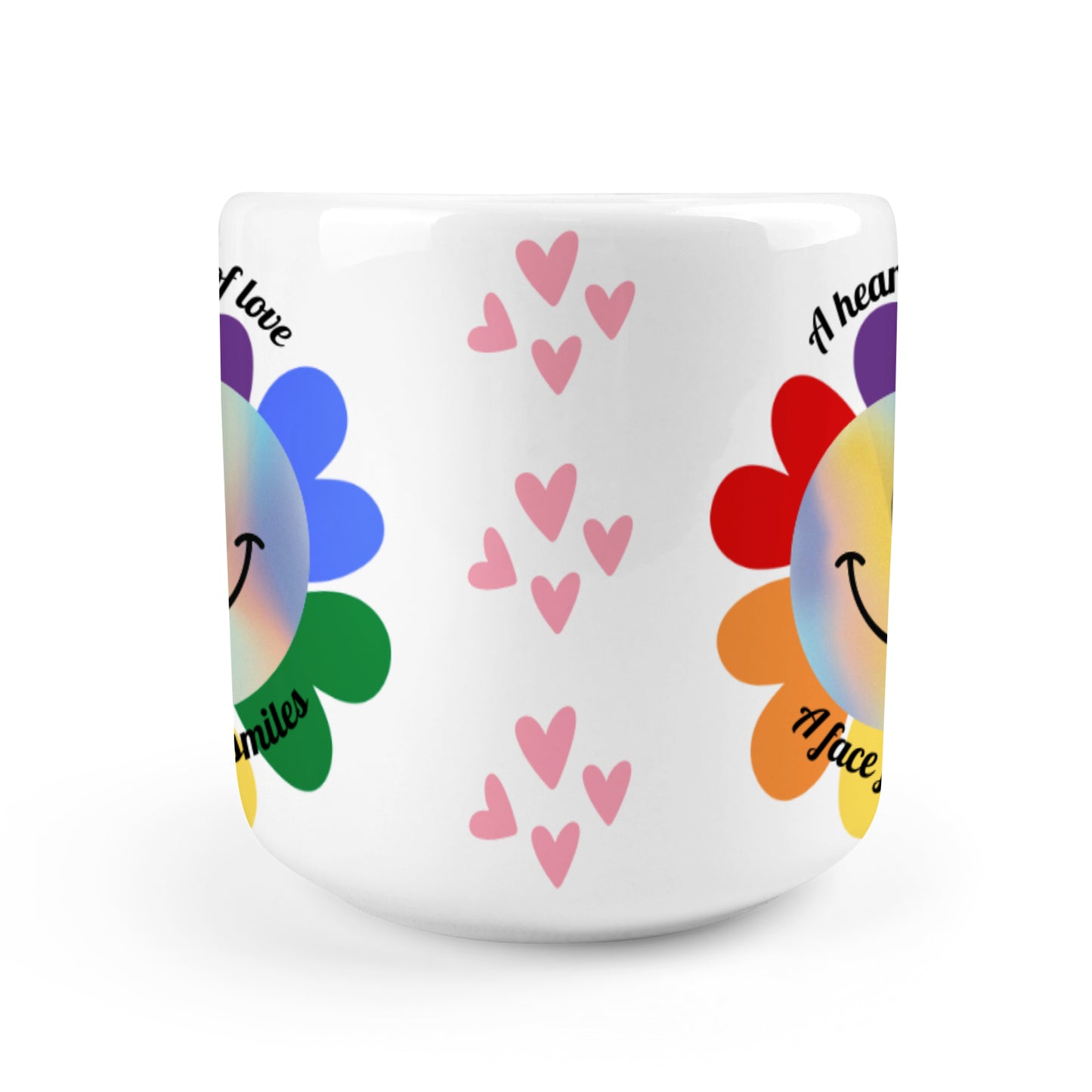 Heart-shaped Mug with "A heart full of love" message (10.3 OZ)