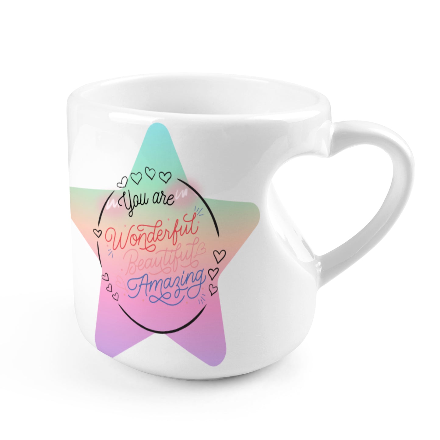 Heart-shaped Mug with "You are" Message (10.3 OZ)