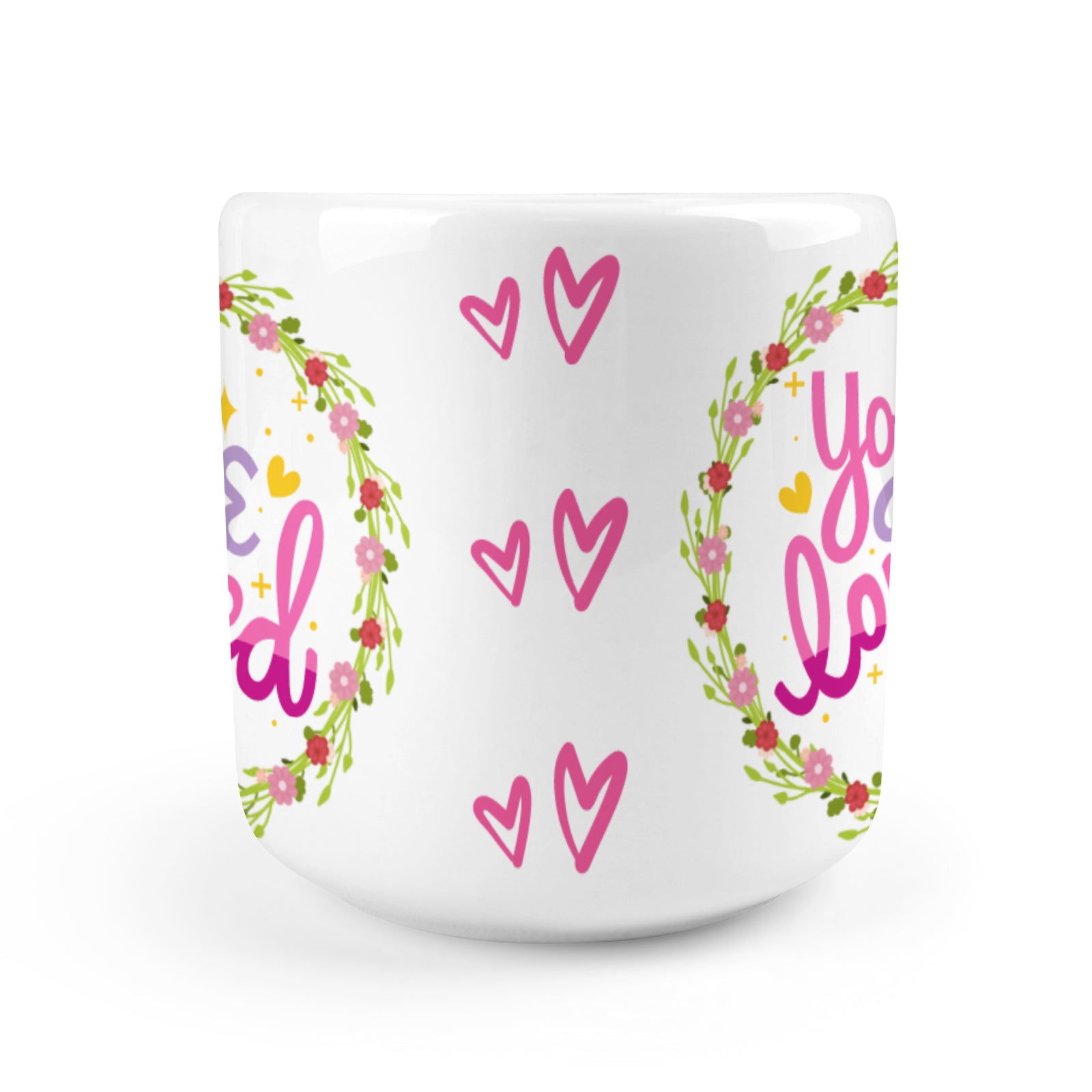 Heart-shaped Mug with "You are loved" message (10.3 OZ)