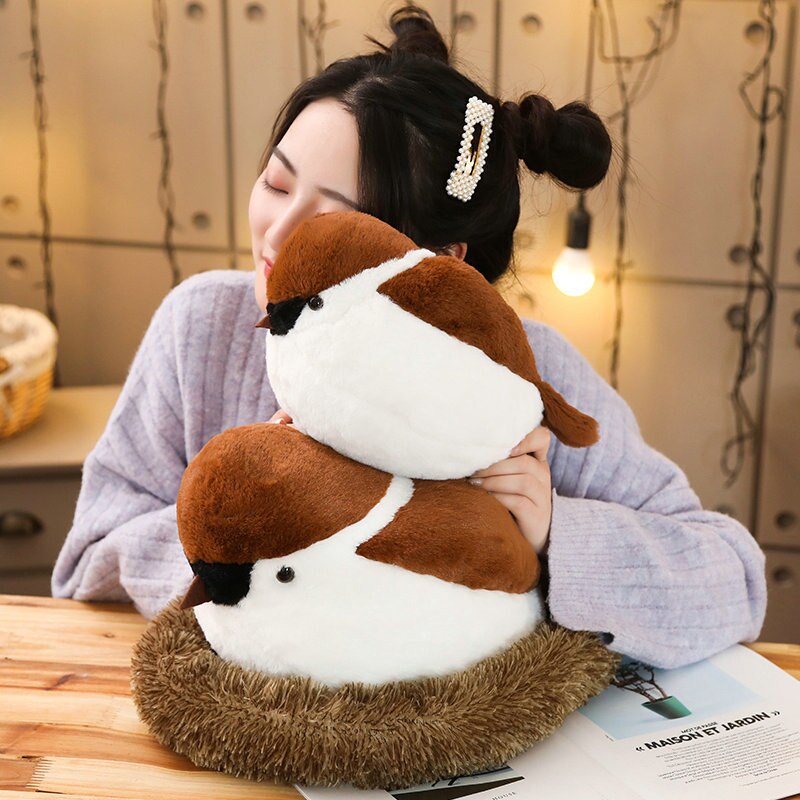 Bird (Sparrow) Plush Toys With/Without Nest