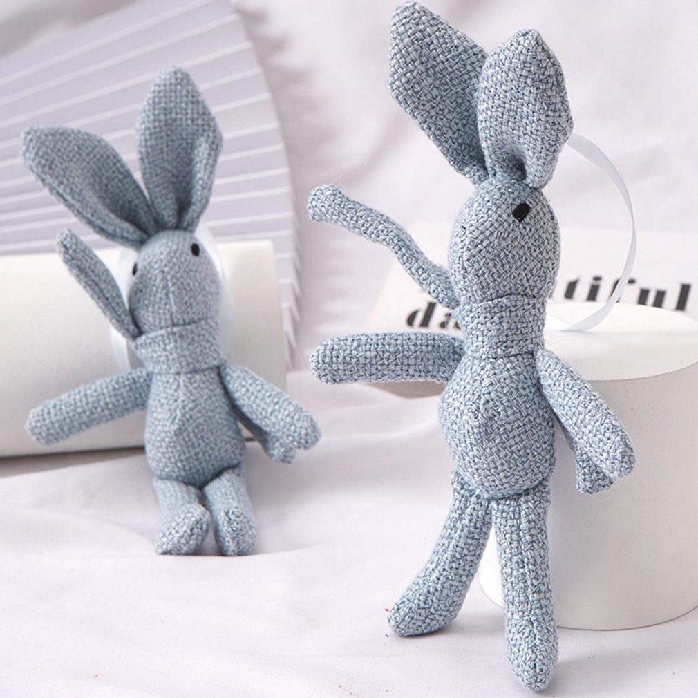 Animal (Rabbit/Bear) Plush Toys 18cm (Dark Grey/Blue/Pink/Light Grey/Light Yellow/Navy/Rose Red)