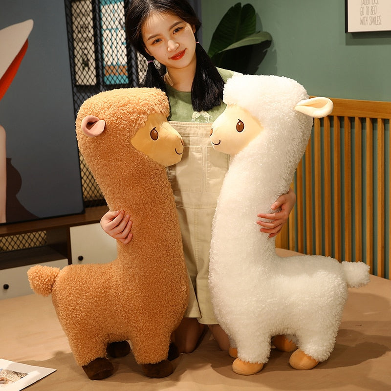 Cute Alpaca Plush Toys 33/43/53/85cm - White/Brown