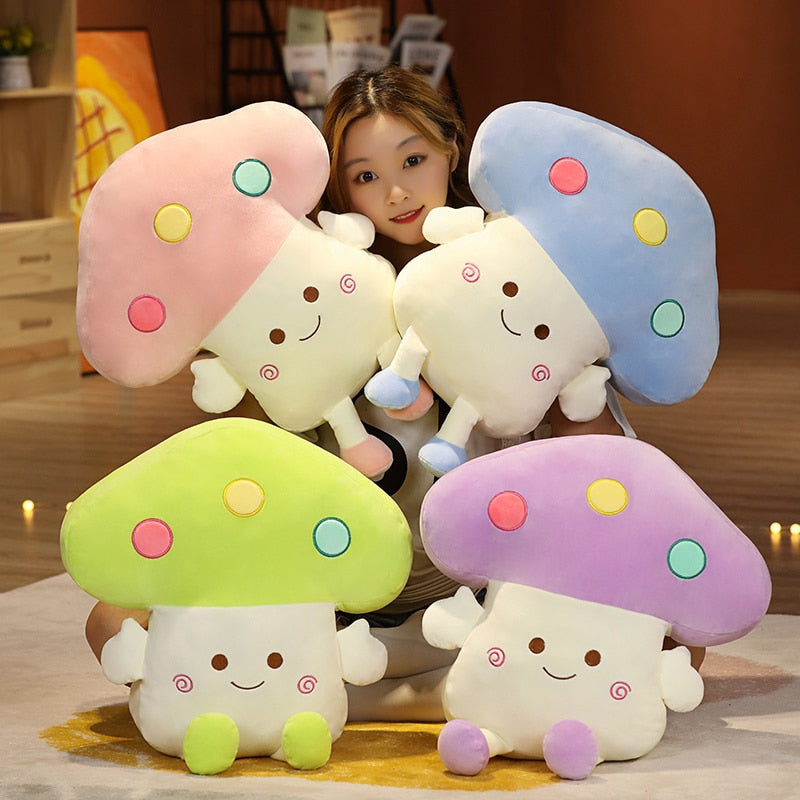 Mushroom Hand Warmer Pillow Plush Toys 43x43cm