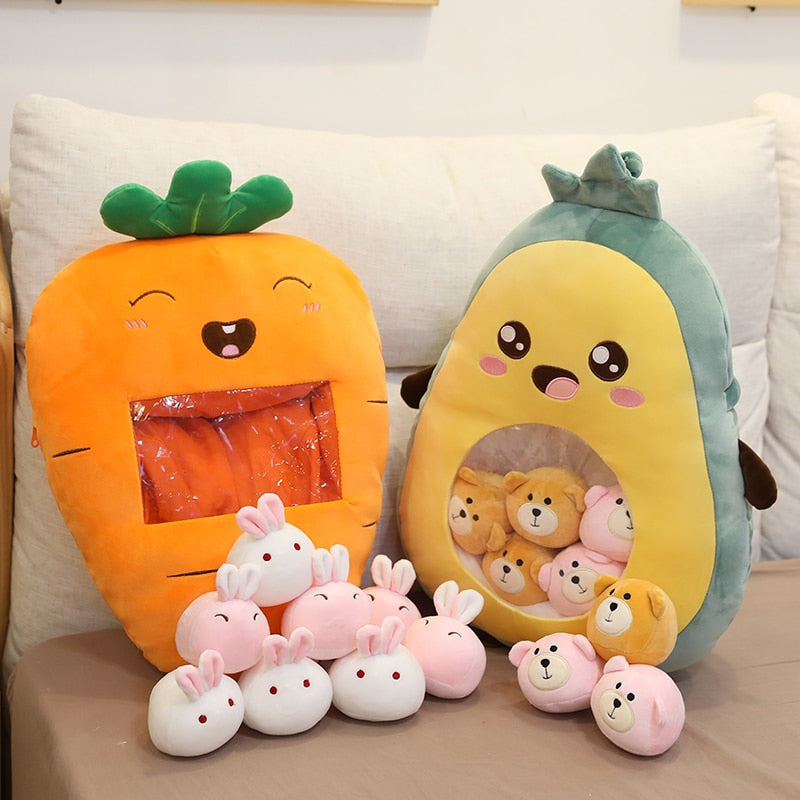 1 Bag with 8 pieces of mini ball doll Fruit Plush Toys