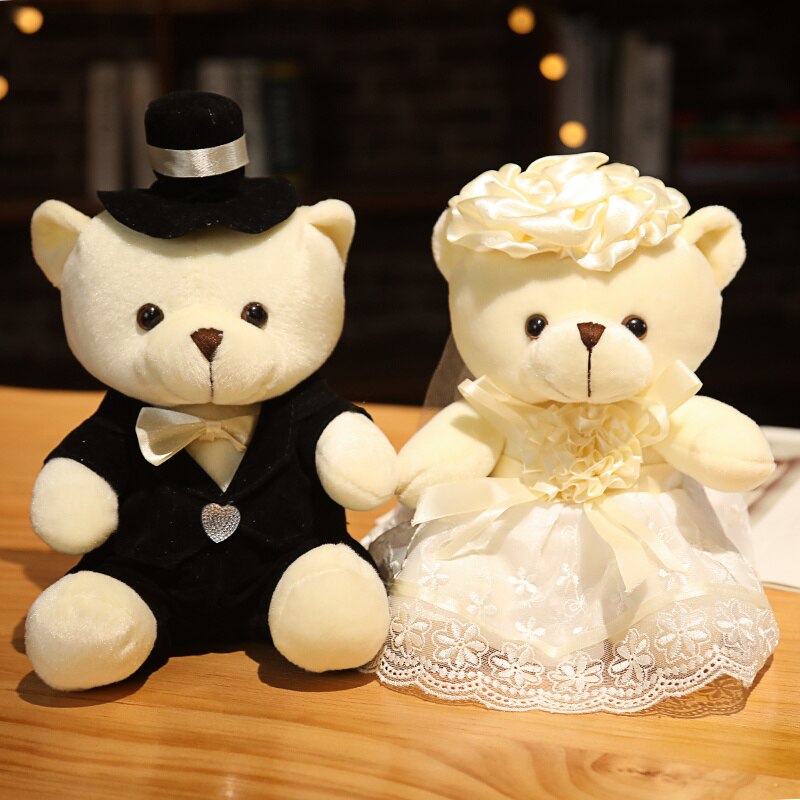 Couple Wedding Bears Plush Toy 2pcs/lot 15-35cm