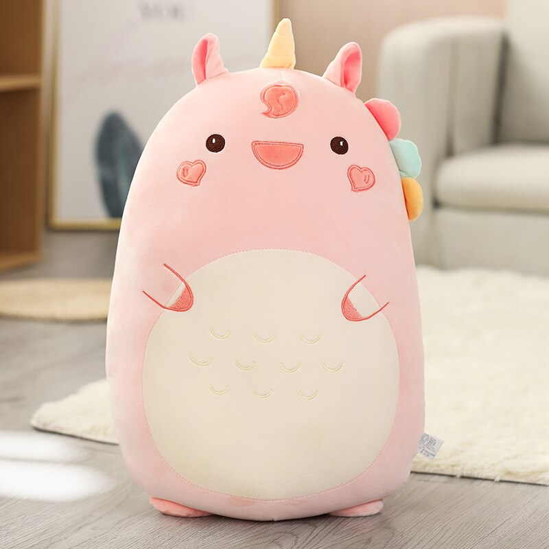 Animal (Chicken/Rabbit/Lion/Unicorn/Pig/Dinosaur/Dog) Chubby Pillow Plush Toy 45-80cm