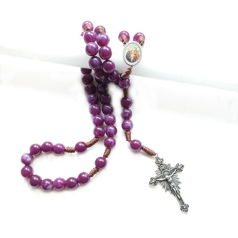 Rosary (QIGO Purple Acrylic Beads) 60cm