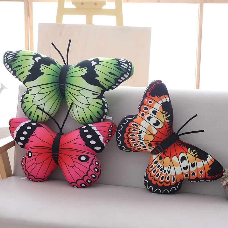 Butterfly Lifelike Plush Toys 30x40cm/40x50cm - Pink/Green/Blue/Colourful