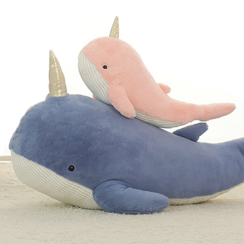 Narwhal (Blue/Pink) And Shark(Blue/Grey) Plush Toys 60/90/120cm