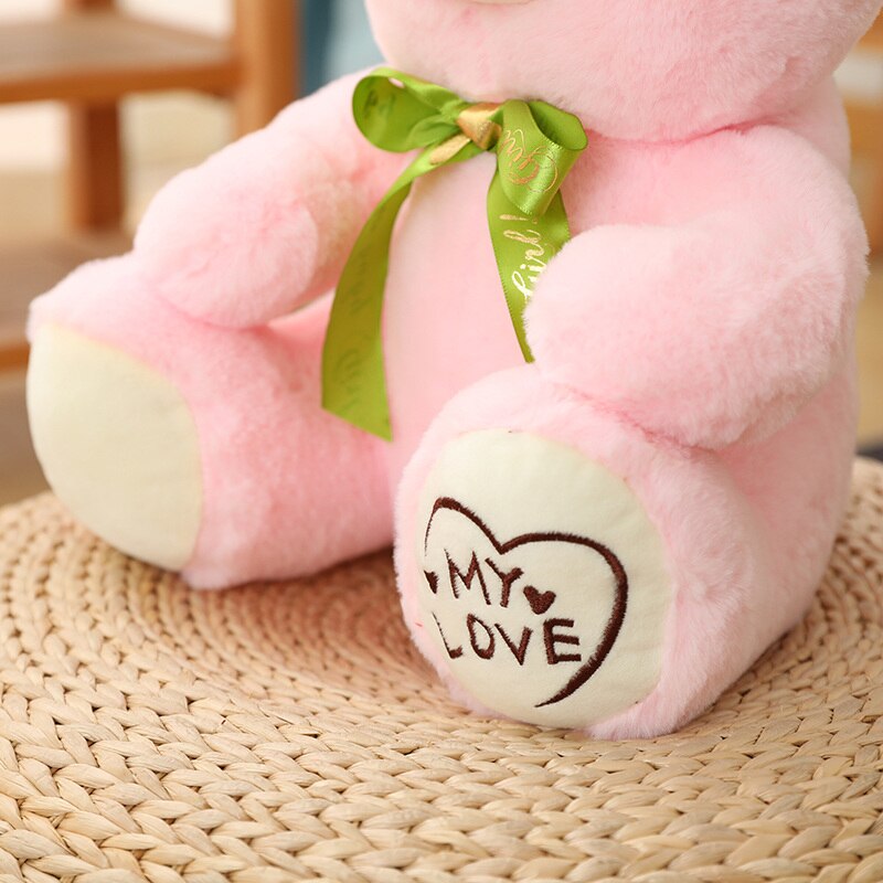 Bear Plush Toy (Colorful Bow Tie with "My love") 25/35/45cm