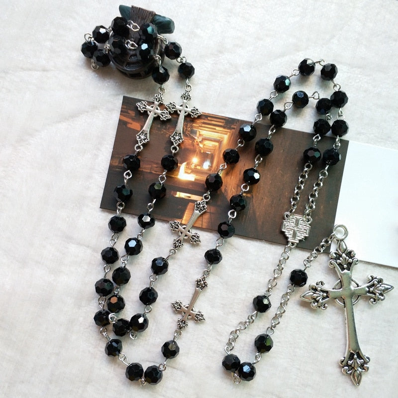 Rosary (QIGO Black Crystal) 82cmRosary (QIGO Black Crystal) 82cm