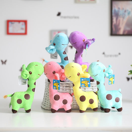 Giraffe Plush Toys 18cm/25cm (Green/Blue/Yellow/Red/Purple/Sky Blue)