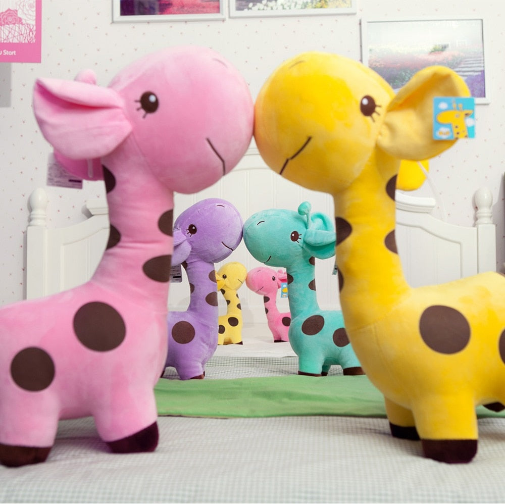 Giraffe Plush Toys 18cm/25cm (Green/Blue/Yellow/Red/Purple/Sky Blue)