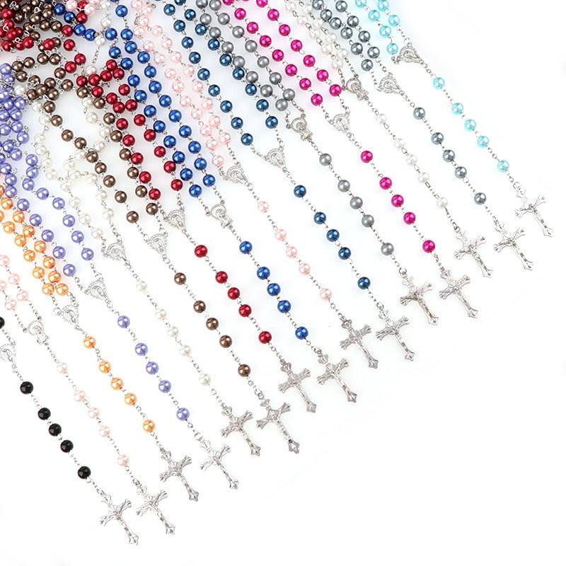 Rosary (Imitation Pearl Beads) 15 Colors